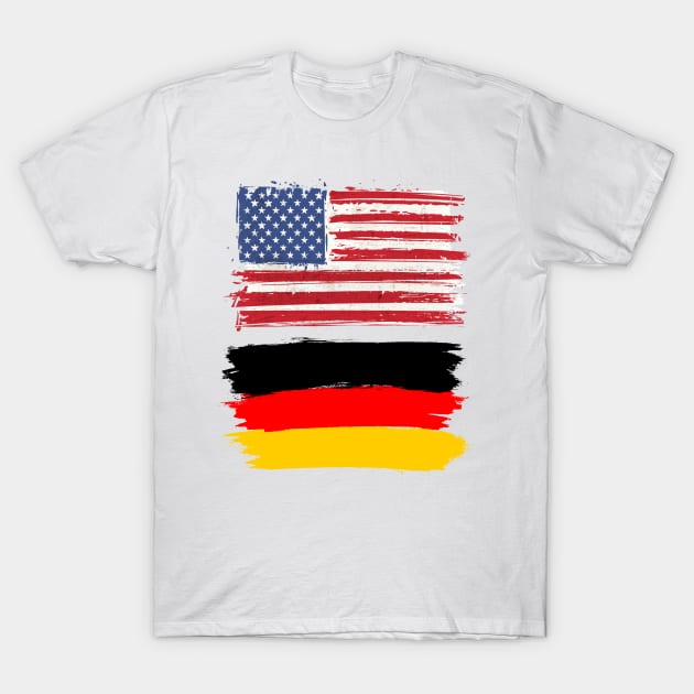 USA and Germany Flag T-Shirt by Islanr